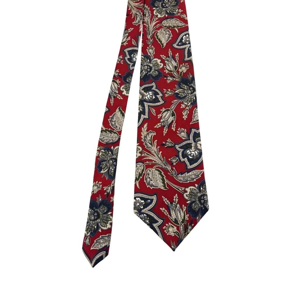 Oscar de la Renta Couture Silk‎ Neckwear Men Floral Designer Tie Office Business